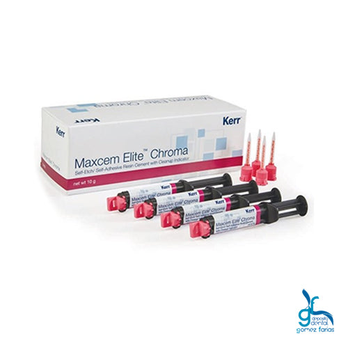 Maxcem Elite Chroma Bulk Kit, Clear con 4 Jeringas de 2.5 gr.