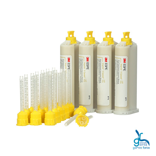 3M Imprint II Garant Ligero. Baja Viscosidad 4 cartuchos con 50ml c/u, 20 puntas mezcladoras tipo Garant