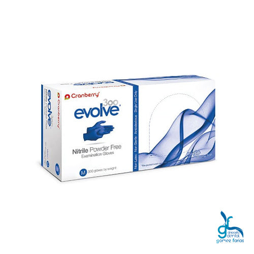 Guante de Nitrilo Talla Chica Caja con 300 EVOLVE Azul Cielo