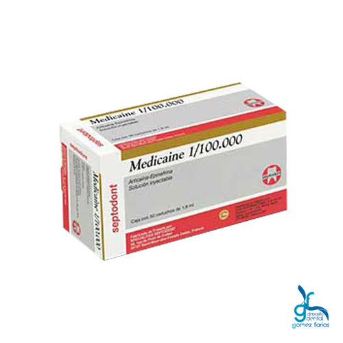 Medicaine 1/100.000 Bitartrato de Epinefrina 0,018 MG/Articaina 50 Cart. C/1.8 ML C/U
